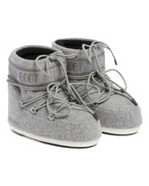 Gray Icon Low Felt Boots | PDP | Antonia