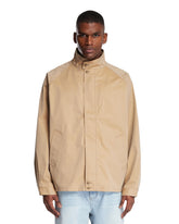 Beige High Neck Jacket - Men | PLP | Antonia