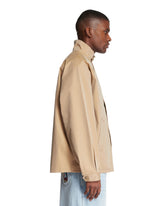 Beige High Neck Jacket | PDP | Antonia