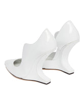 White Leather Blastic Heels | PDP | Antonia