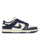 White and Blue Dunk Low Next Nature Sneakers | PDP | Antonia