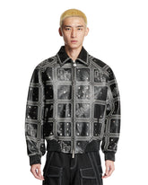 Black Logoed Leather Jacket - OFF-WHITE MEN | PLP | Antonia