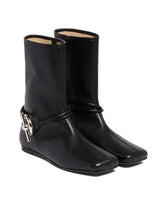 Black Leather Ankle Boots | PDP | Antonia