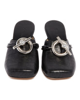 Black Leather Clogs | PDP | Antonia