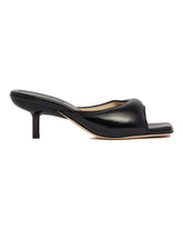 Black Leather Slippers | PDP | Antonia