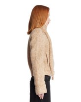 Beige Wool Double-Breasted Jacket | PDP | Antonia