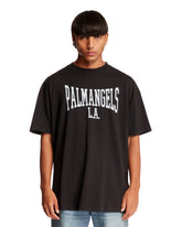 T-shirt College Nera In Cotone - PALM ANGELS UOMO | PLP | Antonia