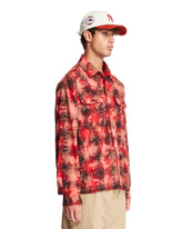 Red Logo Curved Checkered Shirt | PDP | Antonia