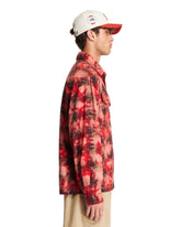 Red Logo Curved Checkered Shirt | PDP | Antonia