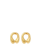 Golden P Helix Earrings - PANCONESI WOMEN | PLP | Antonia