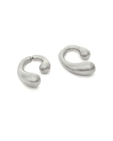 Silver P Earrings | PDP | Antonia