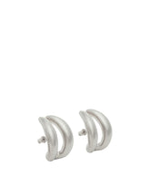 Silver Double Moon Hoops - PANCONESI WOMEN | PLP | Antonia