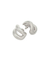 Silver Double Moon Hoops - PANCONESI WOMEN | PLP | Antonia