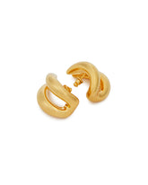 Orecchini Double Moon Hoops Oro | PDP | Antonia