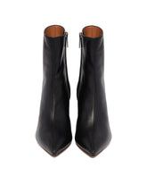 Black Leather Ankle Boots | PDP | Antonia