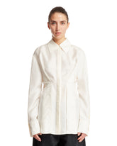 White Silk Waisted Shirt - ROHE DONNA | PLP | dAgency