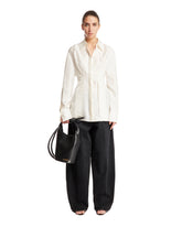 White Silk Waisted Shirt - Women's tops | PLP | dAgency