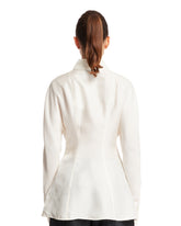 White Silk Waisted Shirt | PDP | dAgency