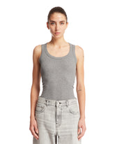 Gray Cotton Racer Top - new arrivals women's clothing | PLP | dAgency