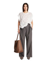 Gray Paperbag Waist Trousers - Women's trousers | PLP | dAgency