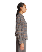 Gray Checked Flannel Shirt | PDP | Antonia