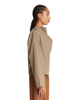 Blusa Beige Con Drappeggio | PDP | Antonia