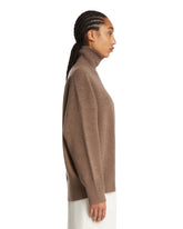 Brown Wool Turtleneck Sweater | PDP | Antonia