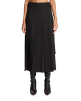 Black Pleated Wrap Skirt - ROHE WOMEN | PLP | Antonia