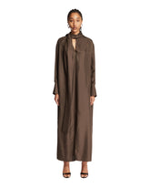 Brown Silk Dress - ROHE WOMEN | PLP | Antonia