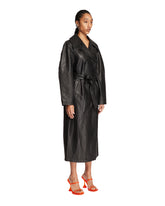 Black Long Leather Coat | PDP | Antonia