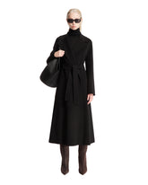 Cappotto Nero In Lana Con Cintura - S MAX MARA DONNA | PLP | Antonia