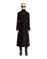 Black Wool Belted Coat | PDP | Antonia