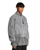 Gray Ripstop Bomber Jacket | PDP | Antonia