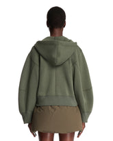 Green Puff Sleeves Hoodie | PDP | Antonia