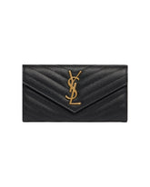 Black Large Flap Wallet | PDP | Antonia