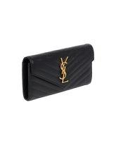 Black Large Flap Wallet | PDP | Antonia