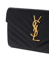 Black Large Flap Wallet | PDP | Antonia