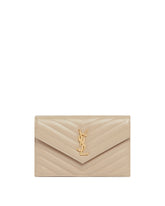 Beige Envelope Chain Wallet - Women | PLP | Antonia