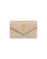 Beige Envelope Chain Wallet | PDP | Antonia