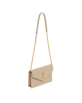 Beige Envelope Chain Wallet - Women | PLP | Antonia