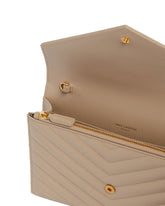 Beige Envelope Chain Wallet | PDP | Antonia