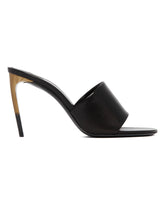 Black Leather Lodge Mules | PDP | Antonia