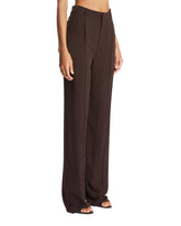 Brown Silk Crepe Pants | PDP | Antonia