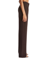 Brown Silk Crepe Pants | PDP | Antonia