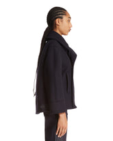 Blue Wool Oversized Peacoat | PDP | Antonia