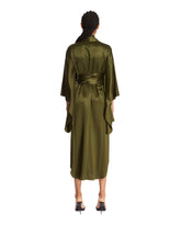 Green Silk Wrap Dress | PDP | Antonia