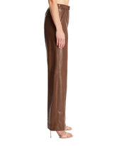 Brown Faux Leather Trousers | PDP | Antonia