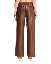 Brown Faux Leather Trousers | PDP | Antonia