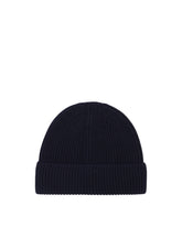 Blue Cotton Beanie - Men's accessories | PLP | Antonia