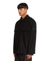 Black Wool Ghost Overshirt | PDP | Antonia